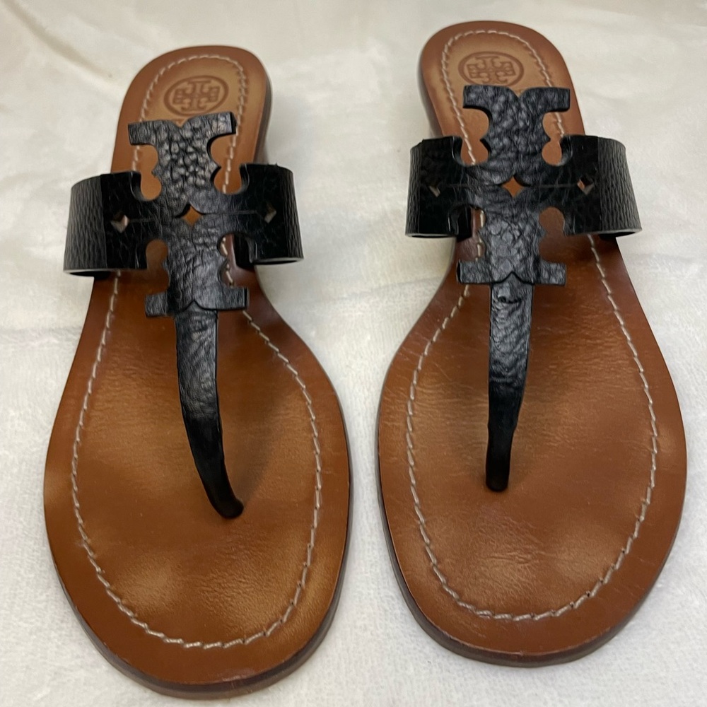 Tory Burch black leather sandals